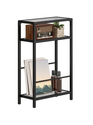 HOMCOM Beistelltisch in Schwarz 40L x 18B x 62H cm