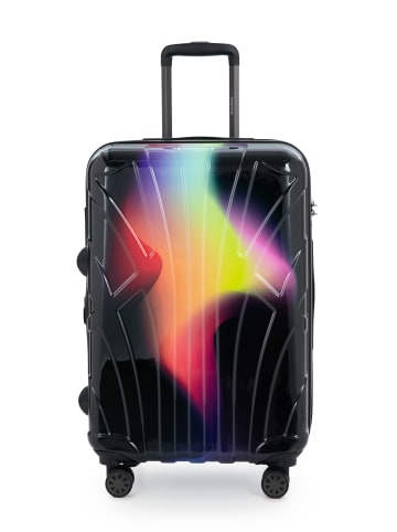 suitline mittelgroßer Hartschalen-Koffer Check-In Reisekoffer TSA 68L in Neon Red Yellow