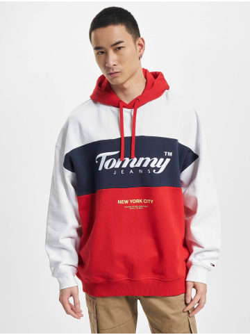 TOMMY JEANS TOMMY JEANS Hoodie in crimson/multi bunt0