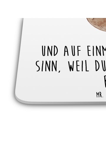 Mr. & Mrs. Panda Untersetzer Set Otter Kind mit Spruch in Weiß
