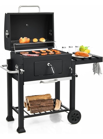 COSTWAY Holzkohlegrill in Schwarz