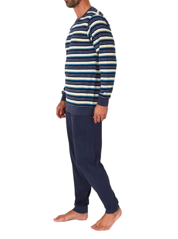 NORMANN langarm Frottee Schlafanzug Pyjama Bündchen - 82282 in gelb