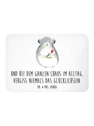 Mr. & Mrs. Panda Magnet Chinchilla Blume mit Spruch in Weiß