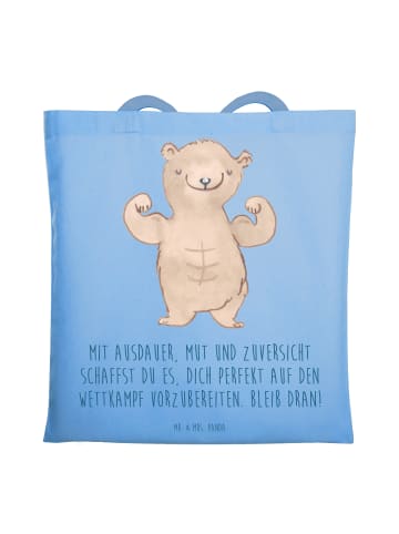 Mr. & Mrs. Panda Beutel Wettkampfvorbereitung meistern mit Spruch in Sky Blue