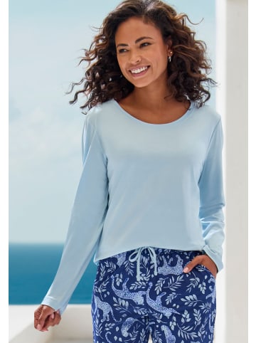 VIVANCE DREAMS Pyjamaoberteil in blau