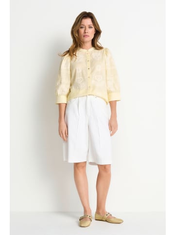 Rich & Royal Musselin Stickerei Bluse in Soft Butter