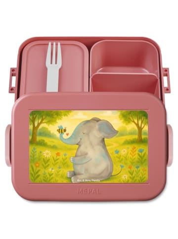 Mr. & Mrs. Panda MEPAL Bentobox Elefant Biene Design ohne Spruch in Rot Pastell