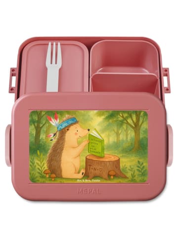 Mr. & Mrs. Panda Lunchbox Igel Federschmuck Design ohne Spruch in Rot Pastell