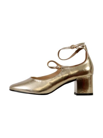 Divine Factory Pumps mit Riemchen Gold
