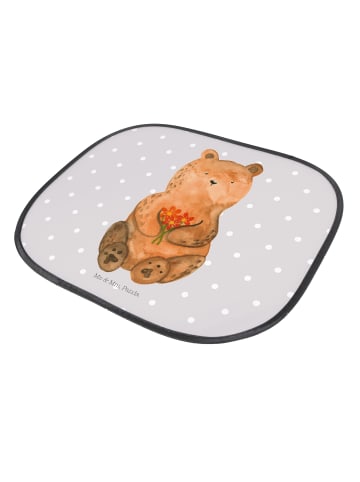 Mr. & Mrs. Panda Sonnenblende Auto Bär Dankbar ohne Spruch in Grau Pastell