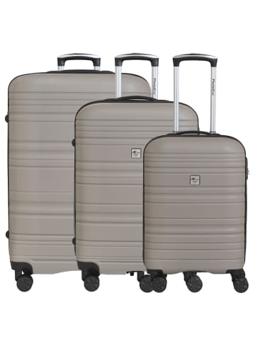 Paradise by CHECK.IN Santiago 2.0 - 4-Rollen-Trolley Set 3tlg. in taupe