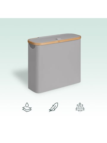 relaxdays Toilettenpapier Aufbewahrung in Grau - (B)43 x (H)38 x (T)17 cm