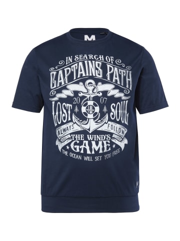Men Plus Kurzarm T-Shirt in navy blau