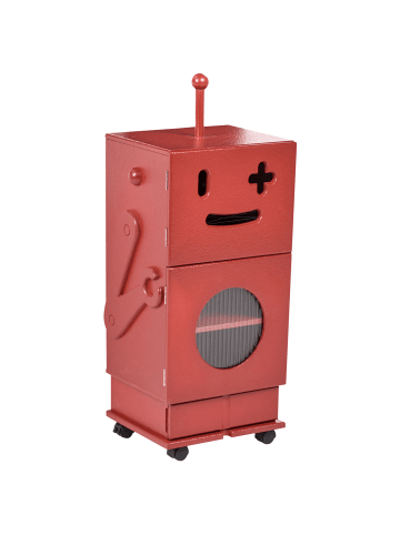 Beliani Bücherregal EDGAR in Rot/Schwarz - (W) 37 x (H) 89 x (L) 31 cm