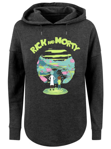 F4NT4STIC Oversized Hoodie Rick und Morty in charcoal