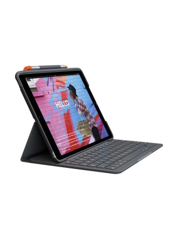 Logitech Tablet-Tastatur mit Hülle - Logitech Slim Folio kompatibel in Schwarz