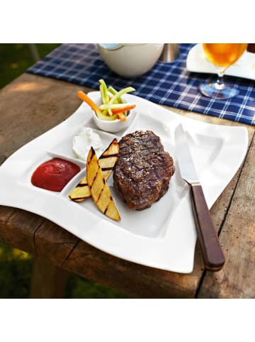 Villeroy & Boch 4er Set Grillteller NewWave in Weiß 27 x 27 cm in weiß