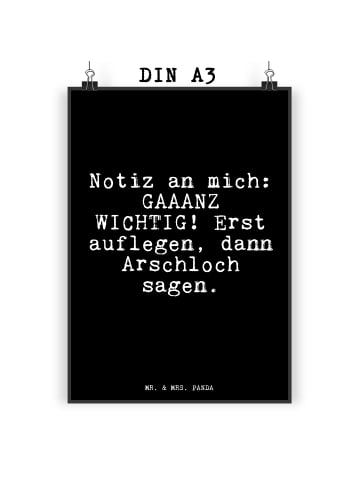 Mr. & Mrs. Panda Poster Notiz an mich: GAAANZ... mit Spruch in Schwarz