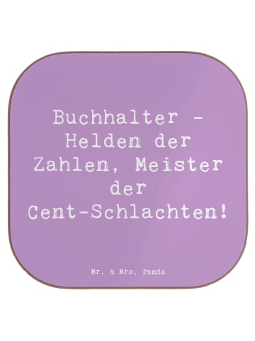 Mr. & Mrs. Panda Untersetzer Spruch Buchhalter Helden mit Spruch in Lavendeltraum