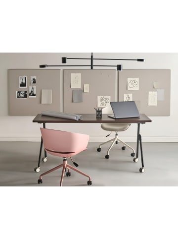 Beliani Zusammenklappbarer Schreibtisch BENDI in Braun/Schwarz