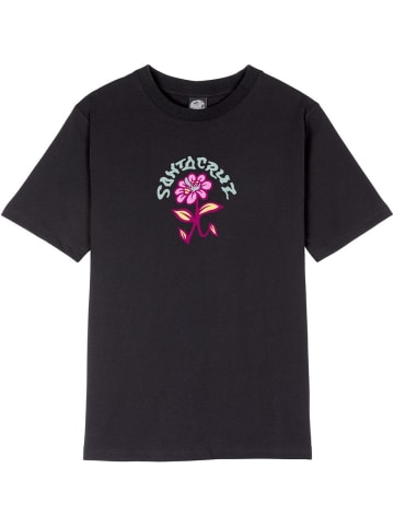 Santa Cruz Shirt "Delfino Flower Front T-Shirt" in Schwarz