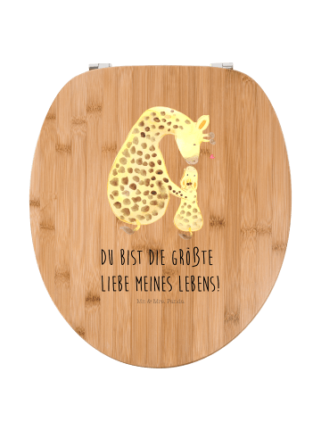 Mr. & Mrs. Panda klo deckel Giraffe Kind mit Spruch in Braun