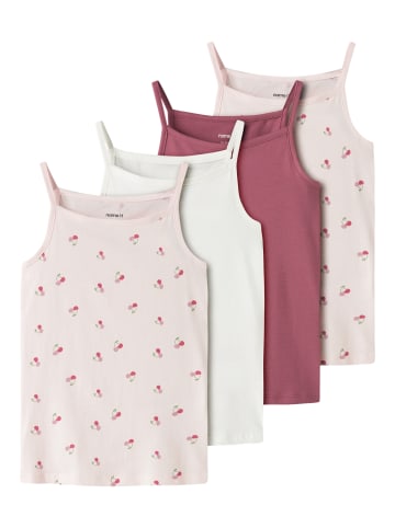 name it 4er-Pack Unterhemden Nkfstrap Trägertop in mauve morn