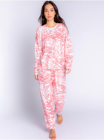 P.J. Salvage Pyjamahose Cozy Casual in Weiß