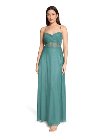Vera Mont Abendkleid im Glitzer-Look in Green/Silver