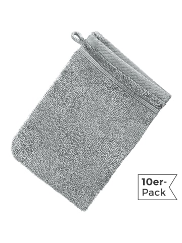 Erwin Müller Frottier Waschhandschuh 10er-Pack Heidelberg in hellgrau