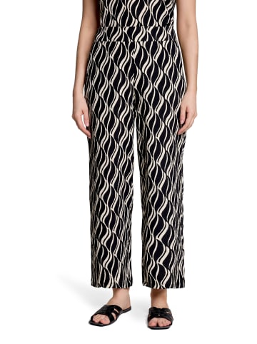 Betty Barclay Marlene-Hose mit elastischem Bund in Schwarz/Beige
