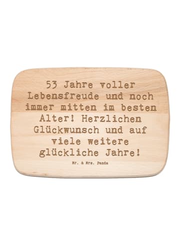 Mr. & Mrs. Panda Holzbrettchen Spruch 53. Geburtstag Freude mit ... in Transparent