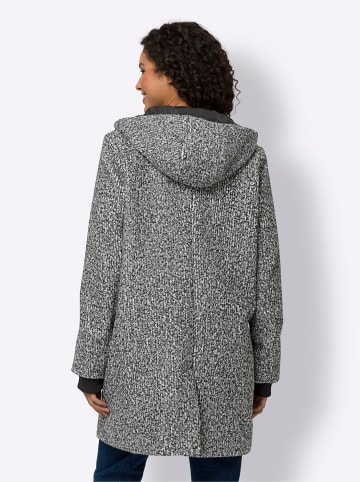 Heine Jacke in ecru-schwarz-meliert