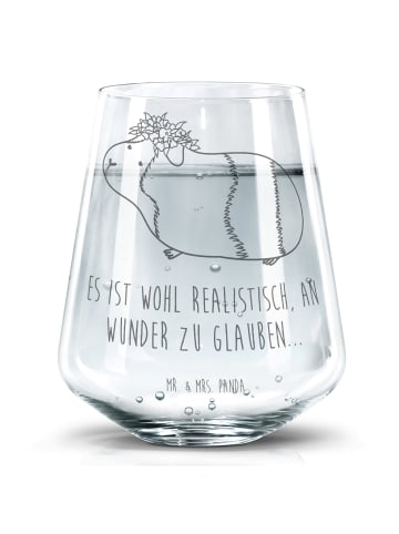Mr. & Mrs. Panda Trinkglas Meerschweinchen Weisheit mit Spruch in Transparent
