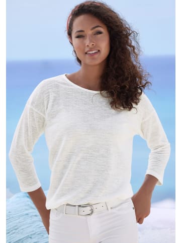 Vivance Langarmshirt in royalblau, creme