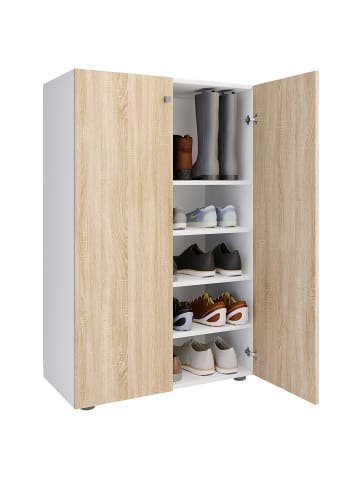 ebuy24 Schuhschrank LonaXL5DT weiß Weiß 70 x 39 cm
