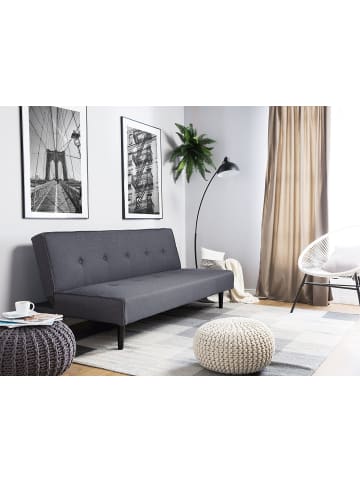 Beliani 3-Sitzer Sofa VISBY in Grau/Schwarz - (W) 180 x (H) 80 x (L) 92 cm