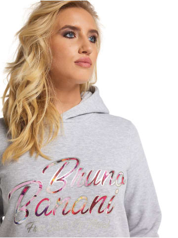 Bruno Banani Hoodie ohne Reißverschluss BRYANT in Grau / Melange