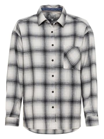 Camel Active Langarmbluse in heather grey check