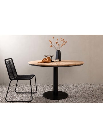 ebuy24 Gartentisch Croft Schwarz 120 x 120 cm