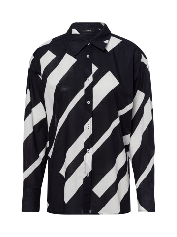 OPUS Hemdbluse Fenlo Stripe in schwarz weiß