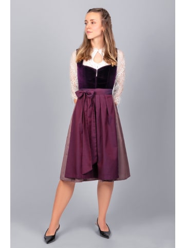 Edelnice Midi Dirndl Viola Samt Lila in lila