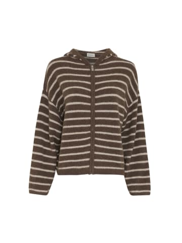 MOSS COPENHAGEN Jinie Hope Zip Cardigan STP in Coffee