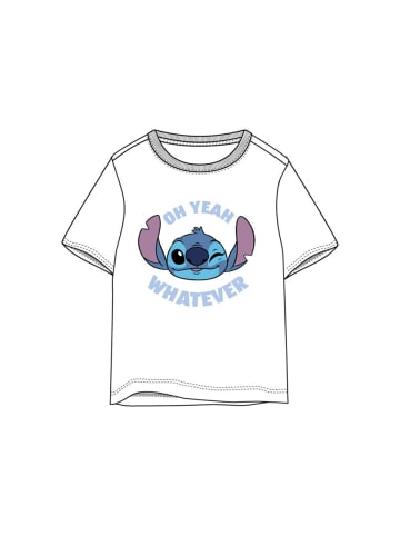 Lilo & Stitch Disney Stitch Kinder Kurzarmshirt Baumwolle weiß Alltagsshirt für in Weiß