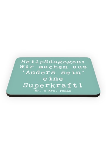 Mr. & Mrs. Panda Magnet Spruch Heilpädagogin Superkraft mit Spruch in Meeresbrise
