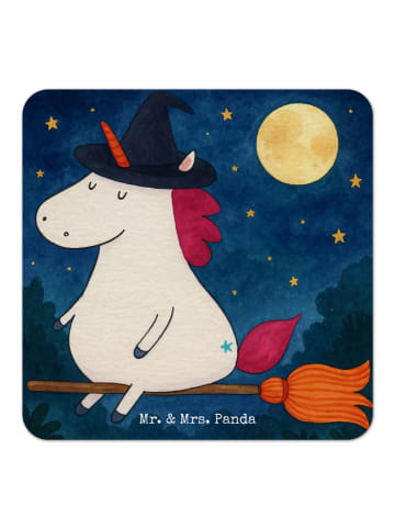 Mr. & Mrs. Panda Tischuntersetzer Einhorn Hexe Design ohne Spruch in Weiß