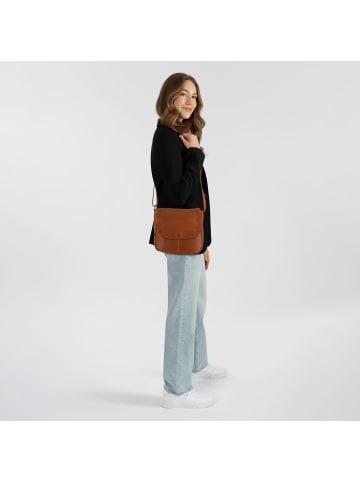 Greenburry Colombiana Umhängetasche Leder 25 cm nougat