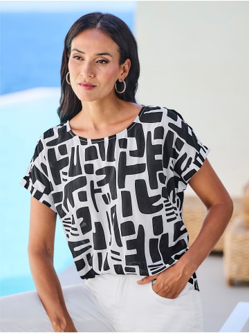 Heine Bluse in schwarz-ecru-bedruckt