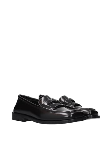 The Attico Schwarz Leder Slip-On Loafer