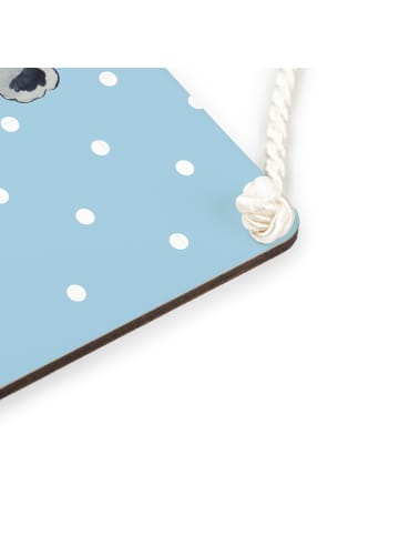 Mr. & Mrs. Panda Deko Schild Koala Familie mit Spruch in Blau Pastell